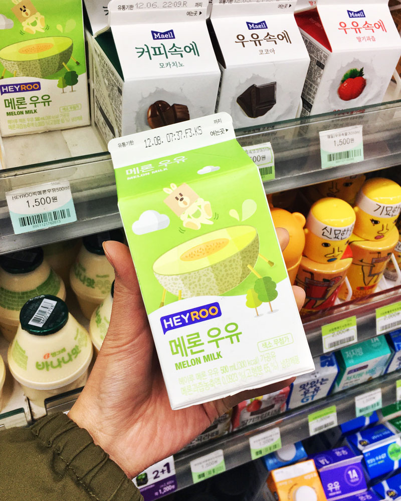 Korea melon milk convenience store