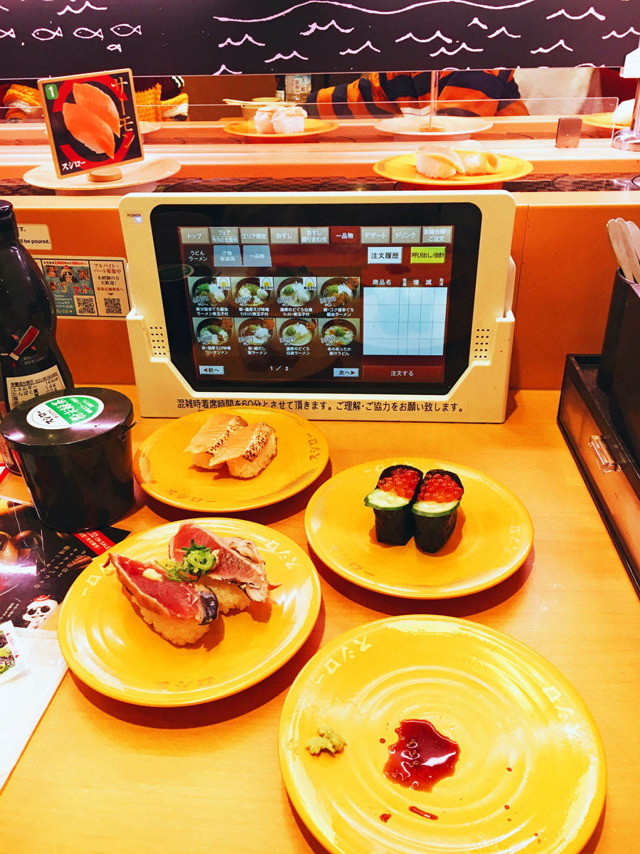 Sushiro kaitenzushi sushi train Tokyo